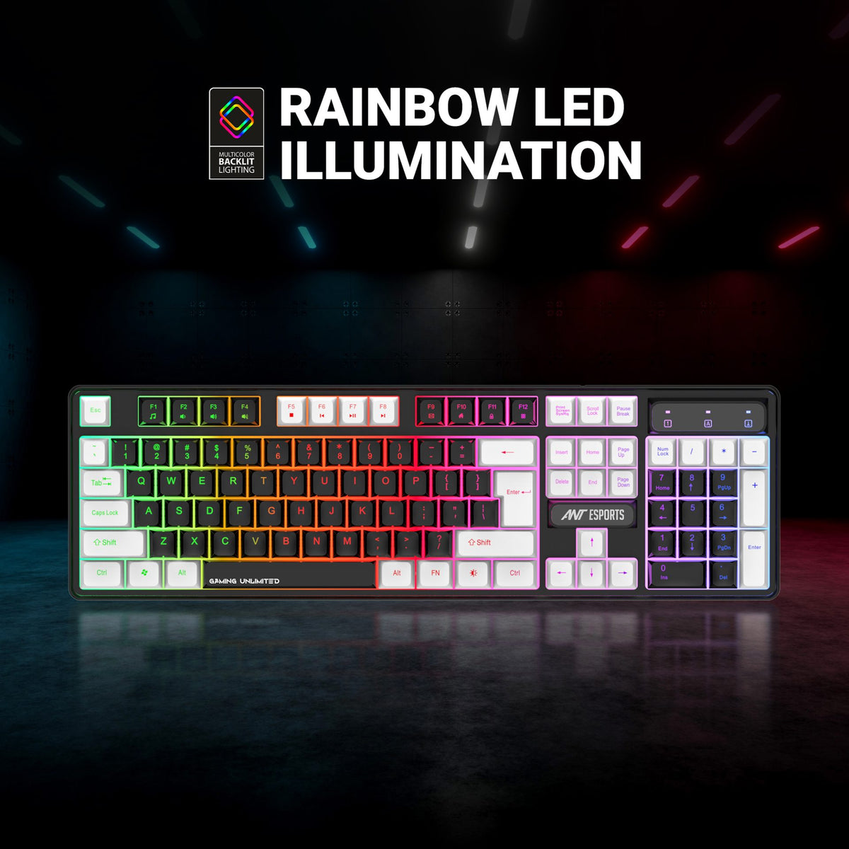 Ant Esports MK1450 Pro Backlit Membrane Wired Gaming Keyboard
