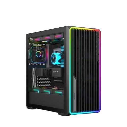 Ant Esports MeshX360 Mid Tower (E-ATX/ATX/M-ATX/M-ITX) Black Cabinet 4x120mm Fans
