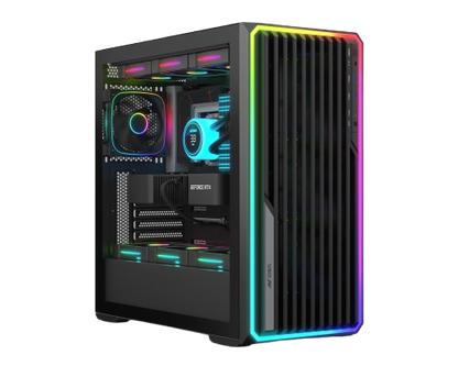Ant Esports MeshX360 Mid Tower (E-ATX/ATX/M-ATX/M-ITX) Black Cabinet 4x120mm Fans