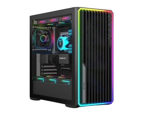 Ant Esports MeshX360 Mid Tower (E-ATX/ATX/M-ATX/M-ITX) Black Cabinet 4x120mm Fans
