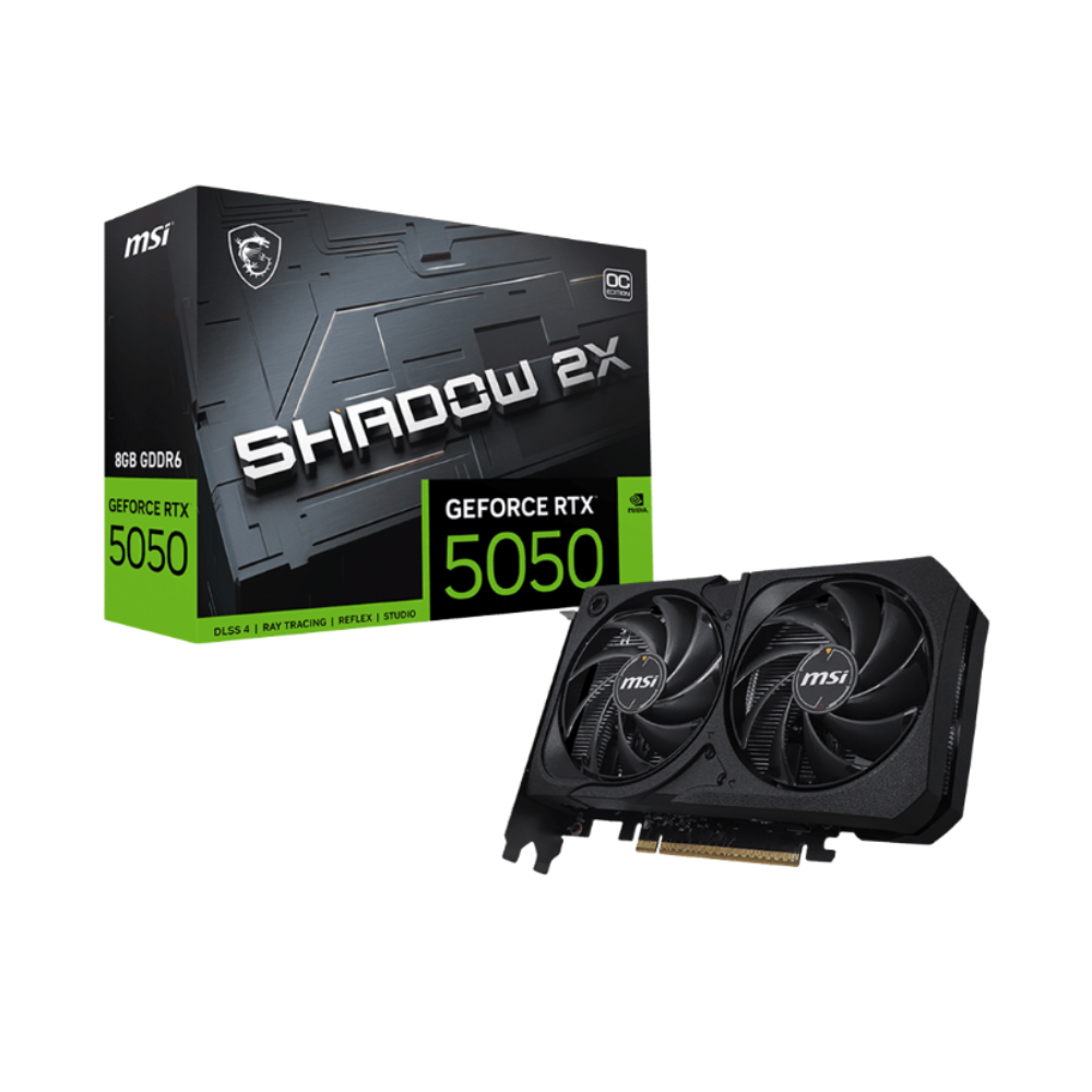MSI GeForce RTX 5050 8GB Shadow 2X OC, Graphic Card