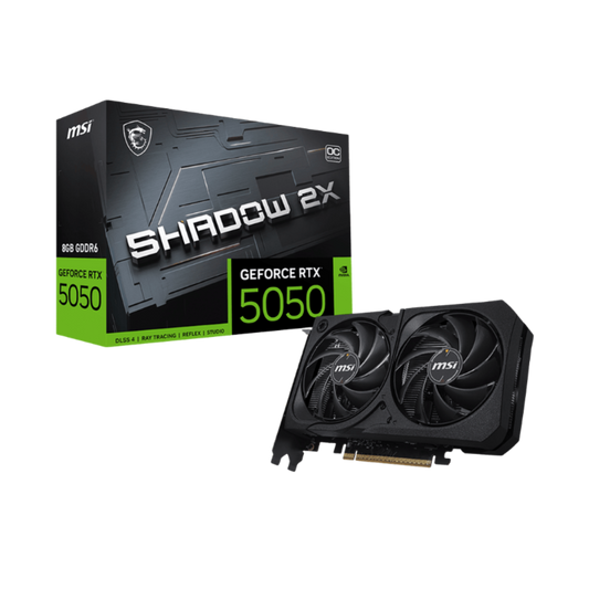 MSI GeForce RTX 5050 8GB Shadow 2X OC, Graphic Card