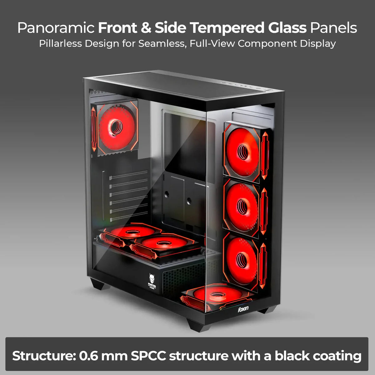 Foxin Phoenix Mid Tower Computer Case/Gaming Cabinet