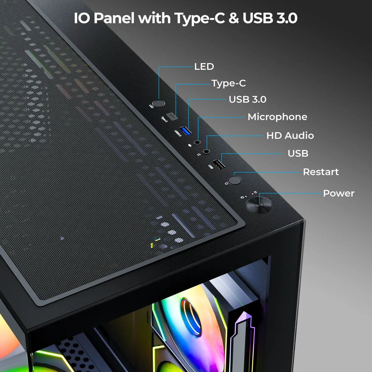 Foxin Phoenix Mid Tower Computer Case/Gaming Cabinet