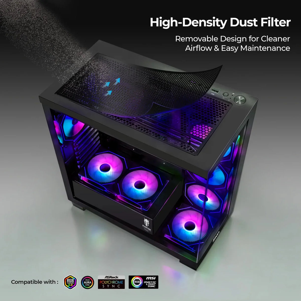 Foxin Phoenix Mid Tower Computer Case/Gaming Cabinet