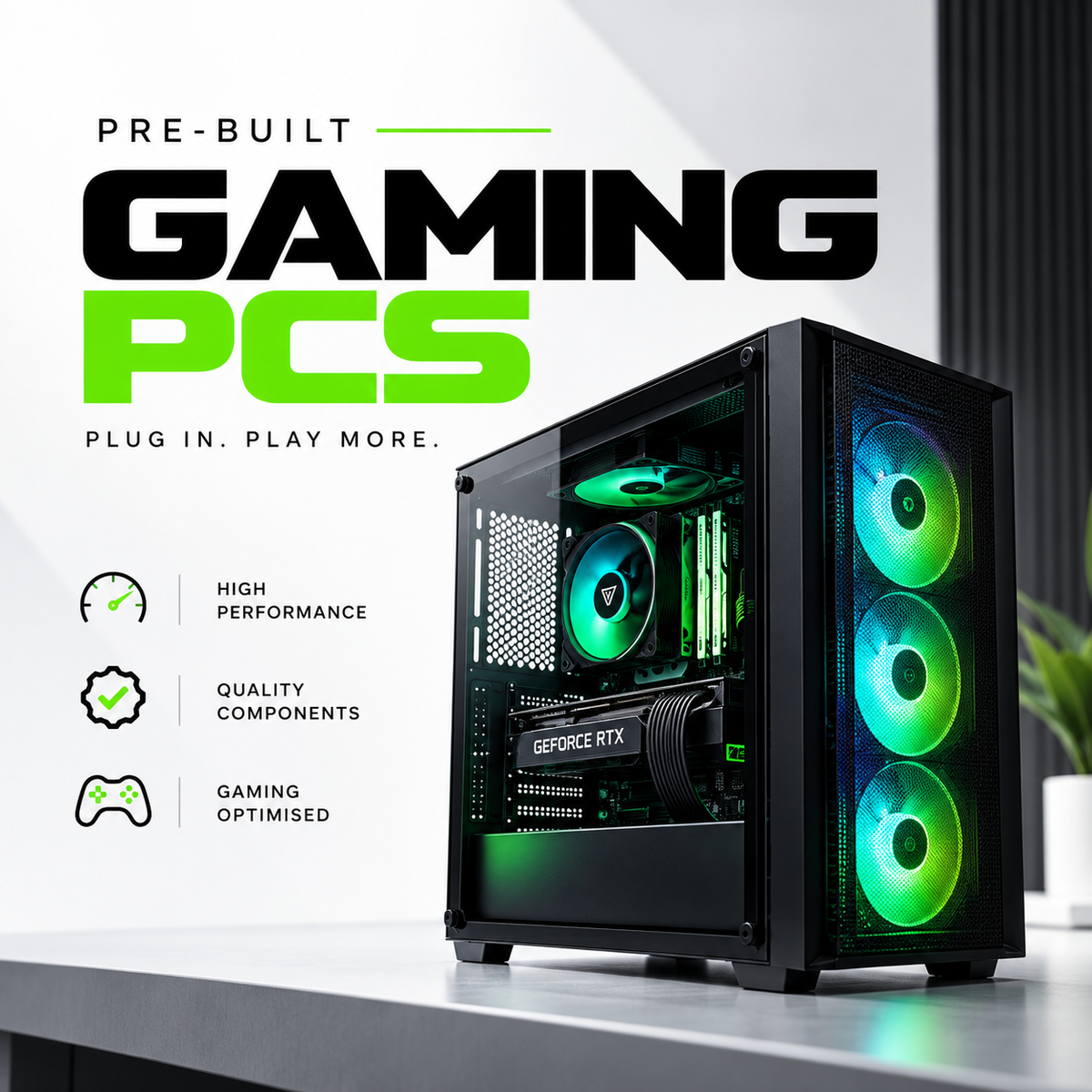 AMD Ryzen 5 5600X Gaming PC - 16GB RAM, 500GB NVMe