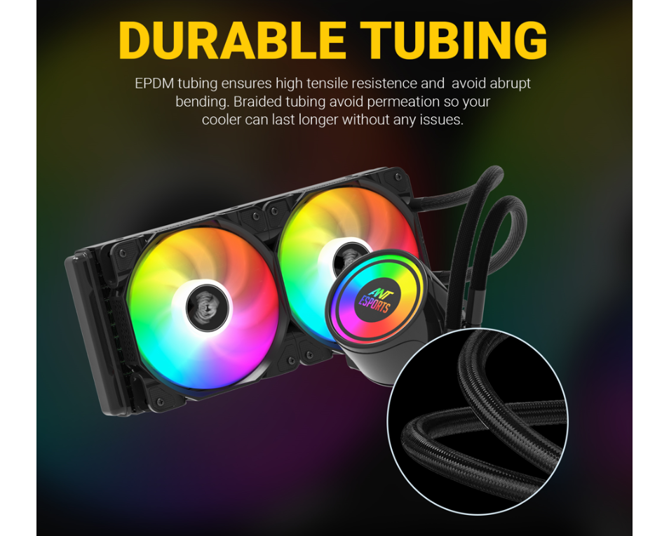 Ant Esports ICE-240 ARGB CPU Liquid Cooler Black