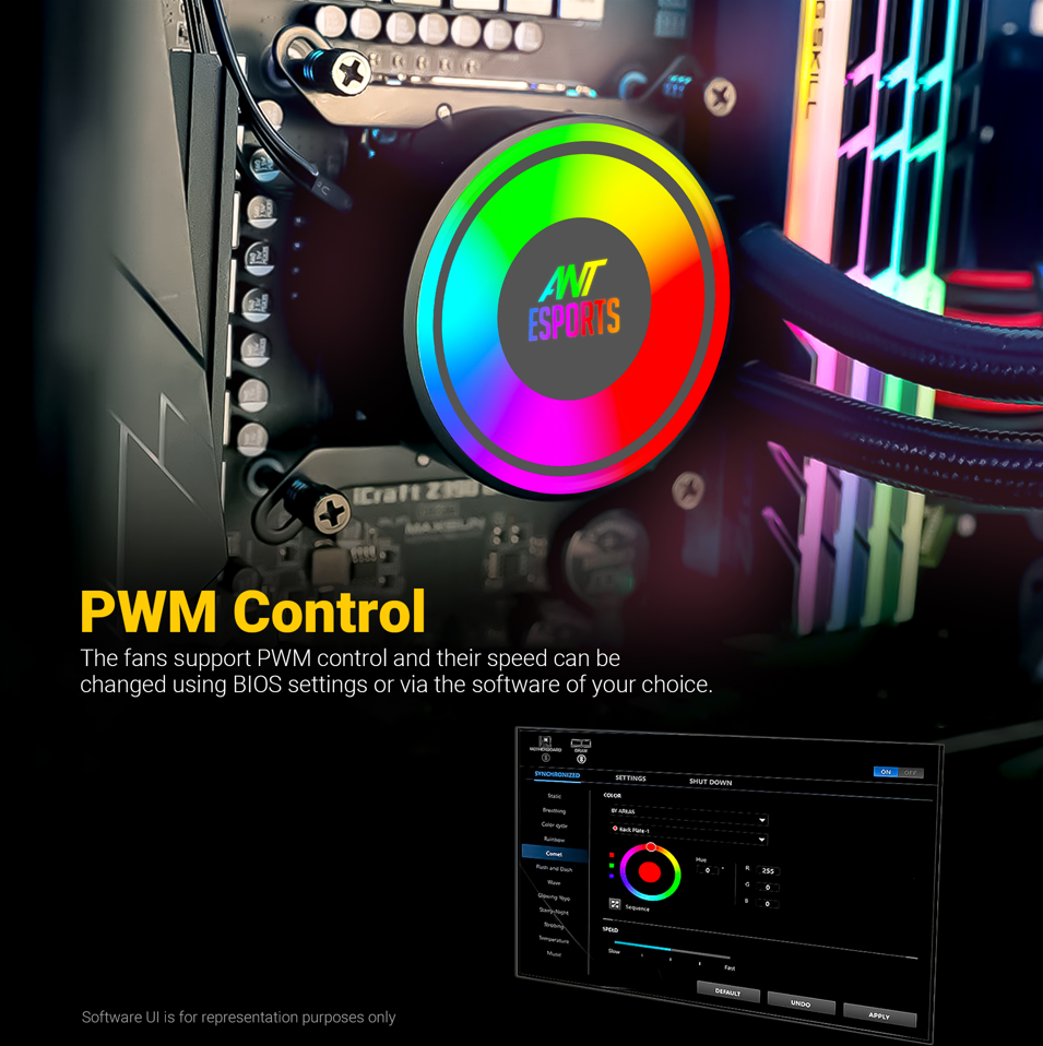 Ant Esports ICE-360 ARGB CPU Liquid Cooler Black