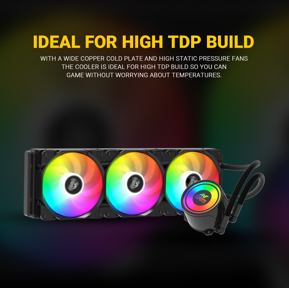 Ant Esports ICE-360 ARGB CPU Liquid Cooler Black