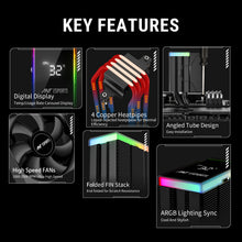Ant Esports V4 Digital ARGB LGA1851/AM5 Black CPU Air Cooler