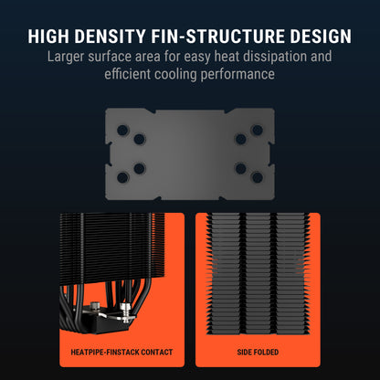 Ant Esports V4 Digital ARGB LGA1851/AM5 Black CPU Air Cooler
