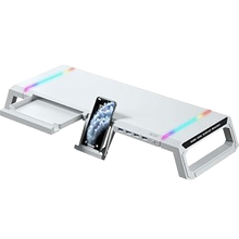 Acer Ergo Monitor Stand, RGB Lighting, 4-Port USB Hub, (white)