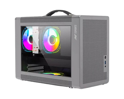 Ant Esports Box C Air Mini Tower Micro-ATX, Mini-ITX Grey Cabinet 120mm Fan