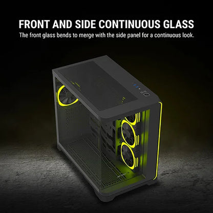 Ant Esports Crystal ARC Mid Tower Black Cabinet