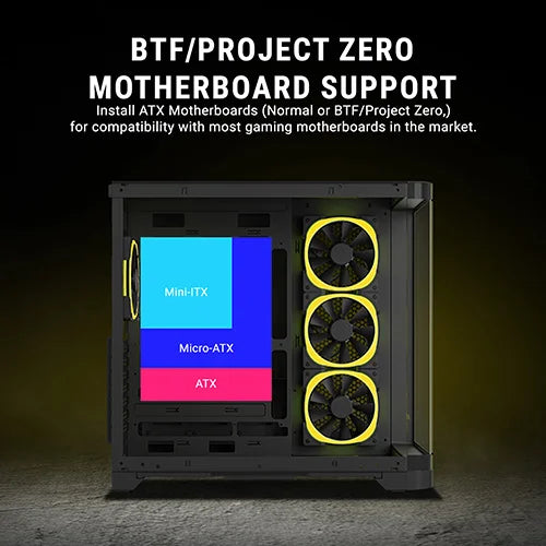Ant Esports Crystal ARC Mid Tower Black Cabinet