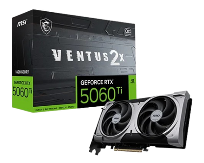 MSI RTX 5060 Ti Ventus 2X OC Plus 16GB GDDR7 Graphics Card