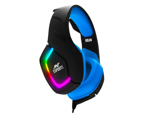 Ant Esports H530 Pro Wired RGB Black – Blue Headphone 40mm Drivers