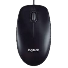 Logitech M90 Wired Mouse, Black