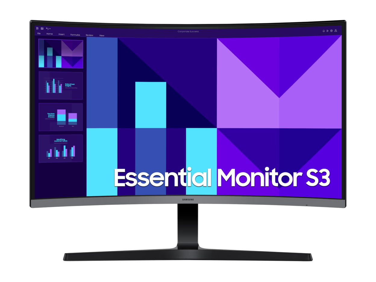 Samsung 27" 100Hz Curved Monitor|LS27D368GAWXXL|Black