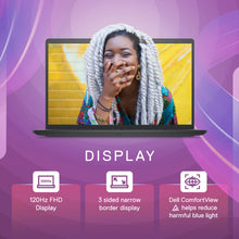 Dell 15 Laptop, Intel Core 3 100U Processor, 8GB, 512GB, Intel UHD Graphics Graphics, 15.6" FHD 120Hz IPS 250 nit Display, 12 Months Mcafee, Win 11 + Office H&S 2024, Black