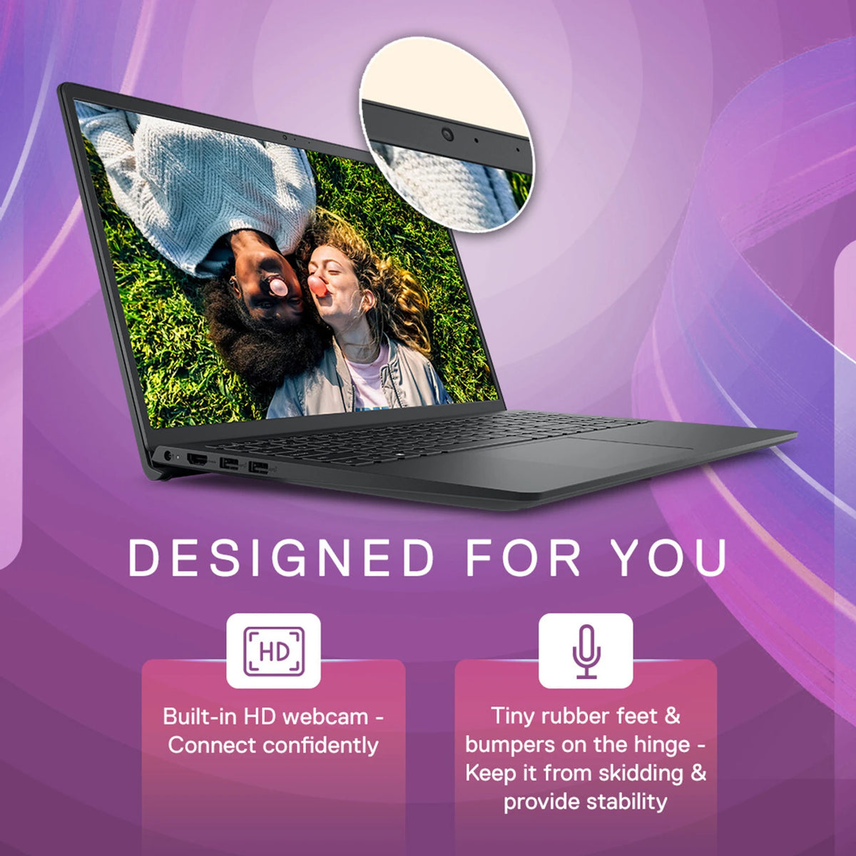 Dell 15 Laptop, Intel Core 3 100U Processor, 8GB, 512GB, Intel UHD Graphics Graphics, 15.6" FHD 120Hz IPS 250 nit Display, 12 Months Mcafee, Win 11 + Office H&S 2024, Black