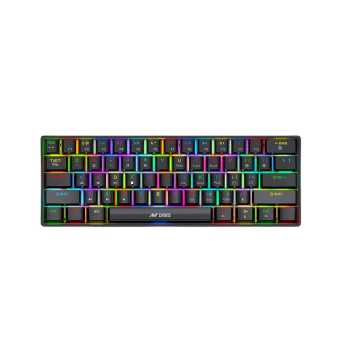 Ant Esports MK1350 Mini Wired Mechanical Gaming Keyboard - Black