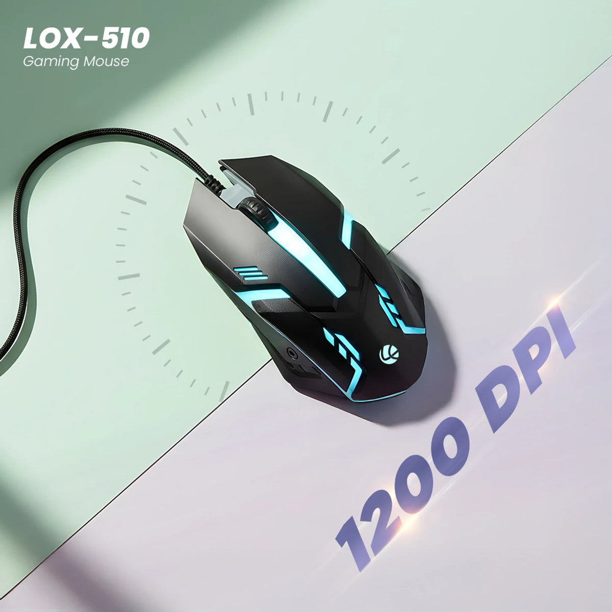 Lapcare LOX-510 CHAMP Wired Gaming Mouse (Black)