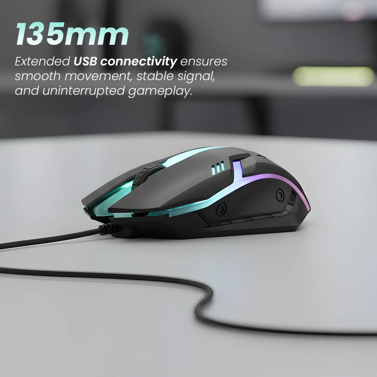 Lapcare LOX-510 CHAMP Wired Gaming Mouse (Black)