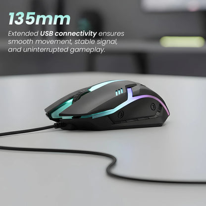 Lapcare LOX-510 CHAMP Wired Gaming Mouse (Black)
