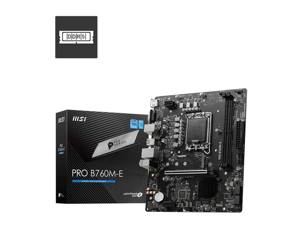 MSI Pro B760M-E DDR4 Motherboard