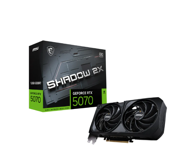 MSI GeForce RTX 5070 12GB SHADOW 2X OC, Graphic Card