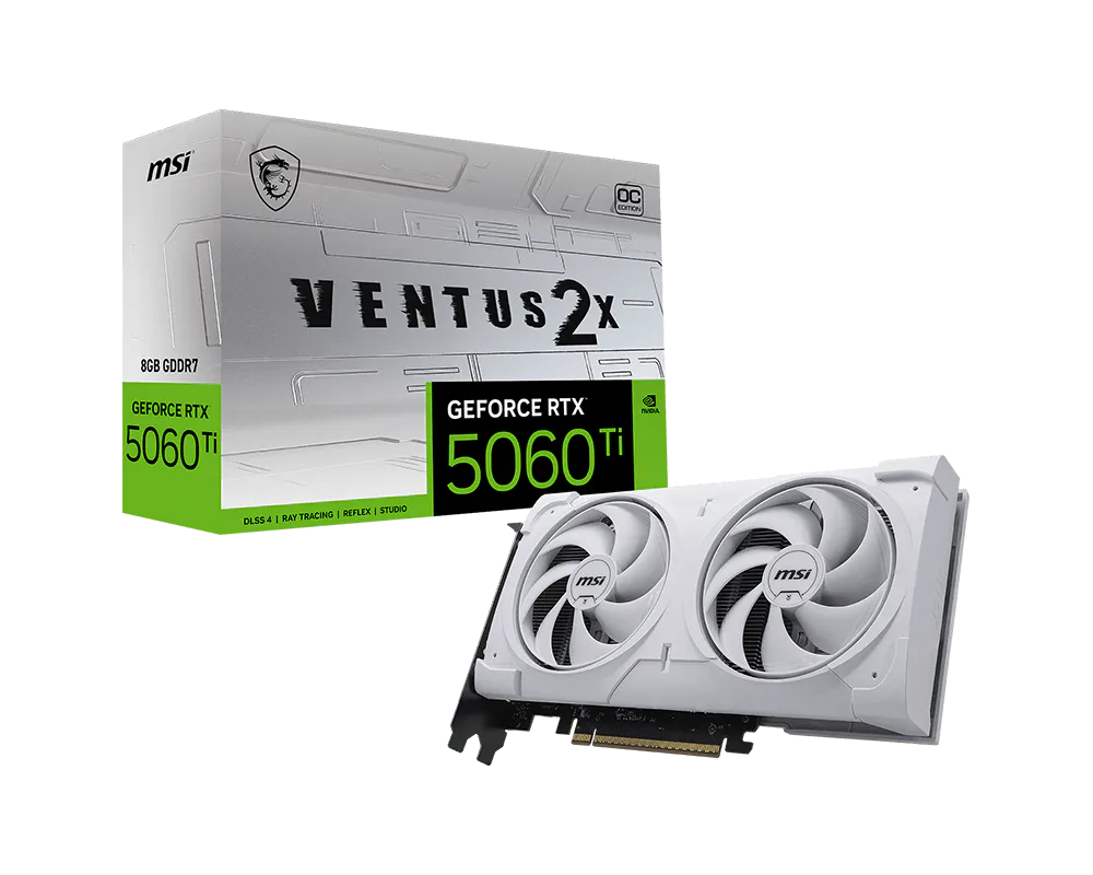 MSI GeForce RTX™ 5060 Ti 8G VENTUS 2X OC WHITE PLUS