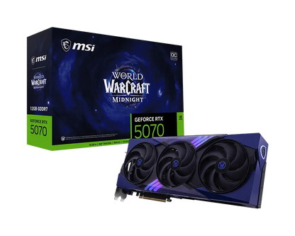 MSI GeForce RTX™ 5070 12G World of Warcraft® MIDNIGHT VOID EDITION OC