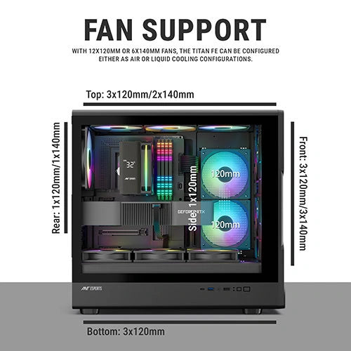 Ant Esports Titan FE ARGB ATX Mid Tower Case