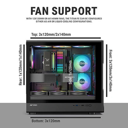Ant Esports Titan FE ARGB ATX Mid Tower Case