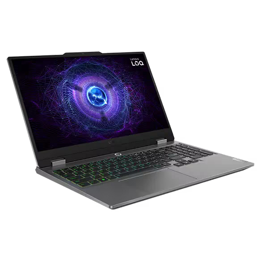 Lenovo LOQ, 12th Gen Intel Core i5 12450HX, RTX 3050-6GB, 16GB RAM, 512GB SSD, FHD, 15.6"/39.6cm, 144Hz, Windows 11, Office 2024, Grey, 2.4Kg, 83GS00PJIN, 3 Mon. Game Pass, Gaming Laptop